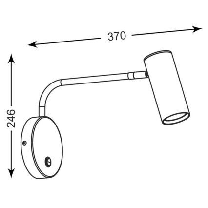 Zuma Line - Seinävalaisin 1xGU10/50W/230V musta