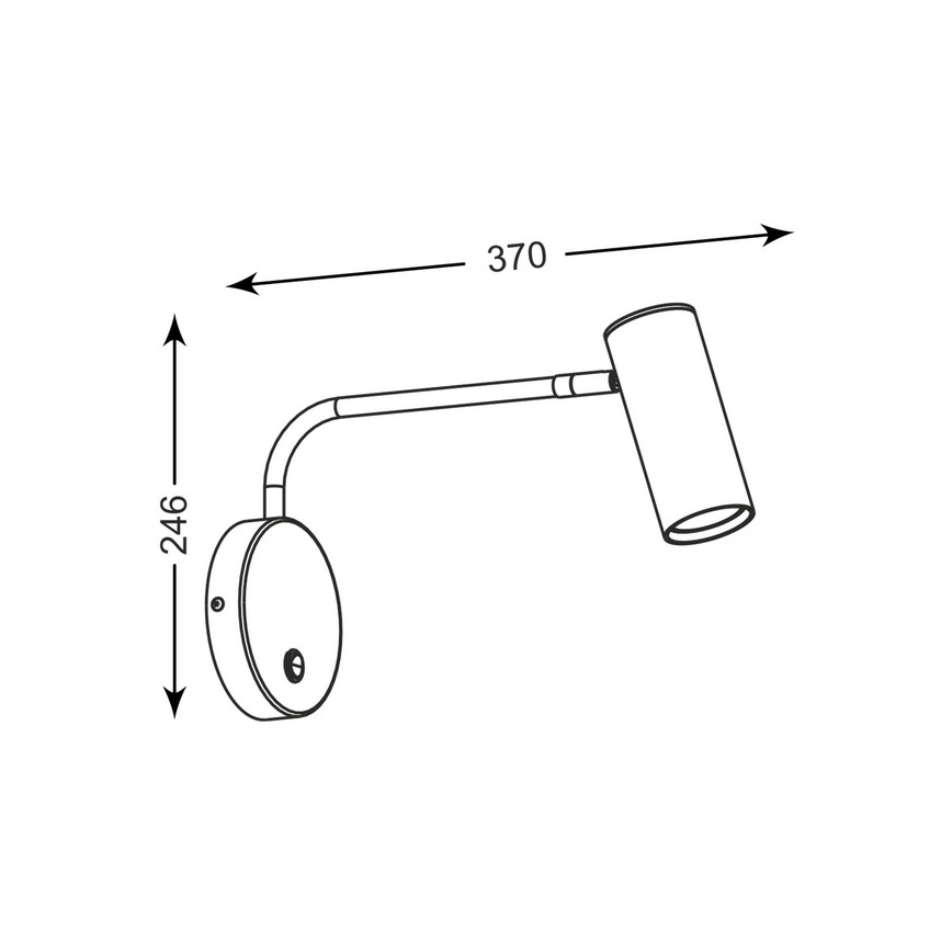 Zuma Line - Seinävalaisin 1xGU10/50W/230V musta