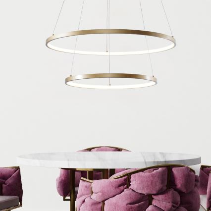 Zuma Line - LED-kattokruunu johdossa LED/60W/230V 3000/4000/6000K halkaisija 80 cm kulta