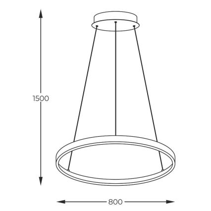 Zuma Line - LED-riippuvalaisin johdolla LED/36W/230V 3000/4000/6000K halkaisija 80 cm kulta