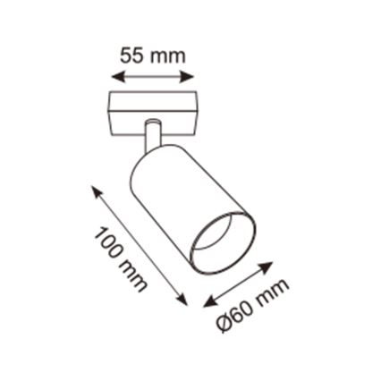 Zuma Line - Seinäkohdevalo 1xGU10/50W/230V musta/harmaa