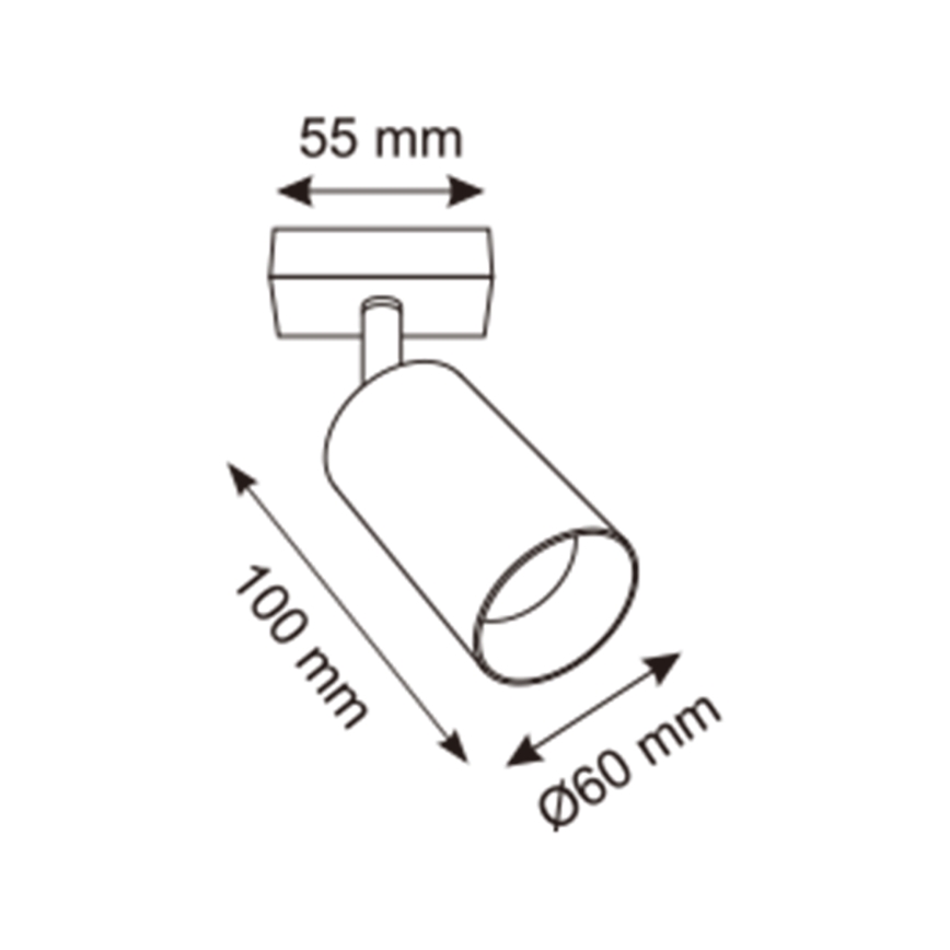 Zuma Line - Seinäkohdevalo 1xGU10/50W/230V musta/harmaa