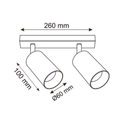 Zuma Line - Kohdevalo 2xGU10/50W/230V kulta