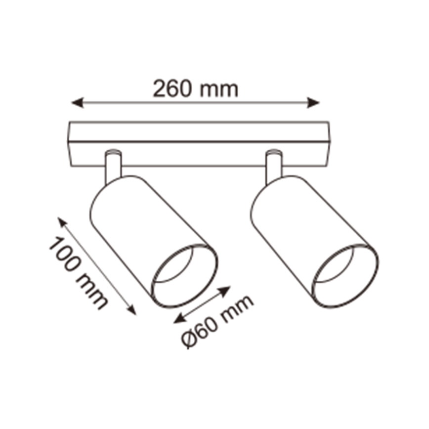Zuma Line - Kohdevalo 2xGU10/50W/230V kulta