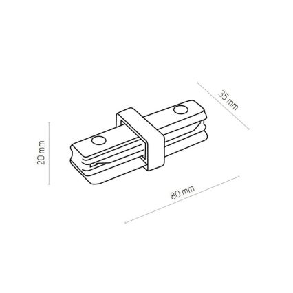 Zuma Line - Kohdevalaisin kiskojärjestelmään 6xGU10/10W/230V musta + kiskojärjestelmän lisävarusteet