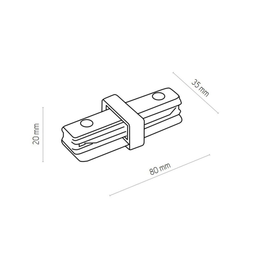 Zuma Line - Kohdevalo kiskojärjestelmään 8xGU10/10W/230V musta + kiskotarvikkeet