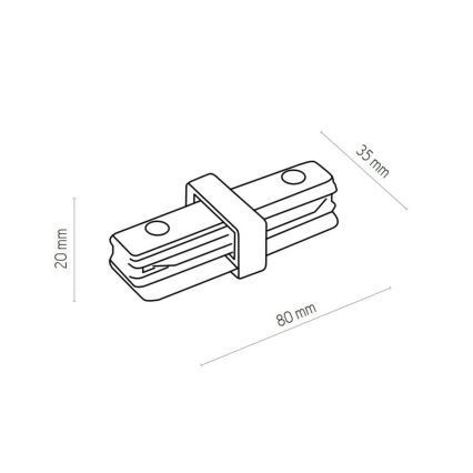 Zuma Line - Kohdevalaisin kiskojärjestelmään 6xGU10/10W/230V valkoinen + kiskotarvikkeet