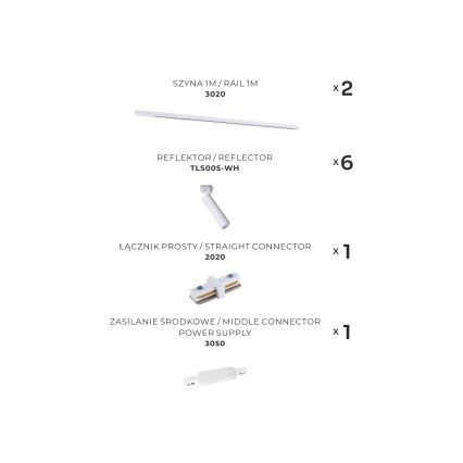 Zuma Line - Kohdevalo kiskojärjestelmään 6xGU10/35W/230V valkoinen