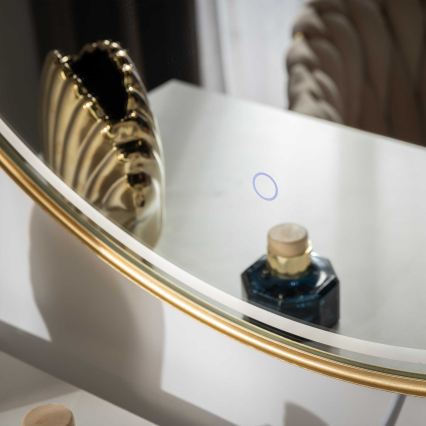 Zuma Line - LED-kylpyhuonepeili integroidulla valaistuksella LED/36W/230V 3000/4000/6000K Ø 80 cm IP44 kultainen