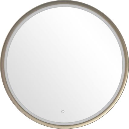 Zuma Line - LED-kylpyhuoneen seinäpeili integroidulla valaistuksella LED/36W/230V 3000/4000/6000K Ø 80 cm IP44 messinki