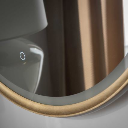 Zuma Line - LED-kylpyhuoneen seinäpeili integroidulla valaistuksella LED/36W/230V 3000/4000/6000K Ø 80 cm IP44 messinki