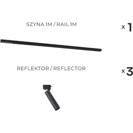 Zuma Line - Kiskovalaisin 3xGU10/35W/230V musta