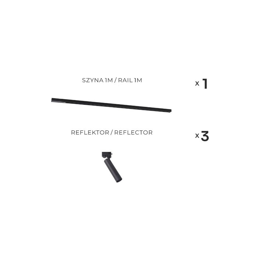 Zuma Line - Kiskovalaisin 3xGU10/35W/230V musta