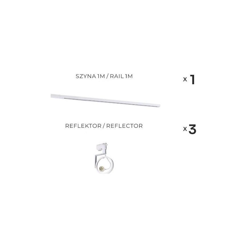 Zuma Line - Kohdevalaisin kiskojärjestelmään 3xGU10/15W/230V valkoinen