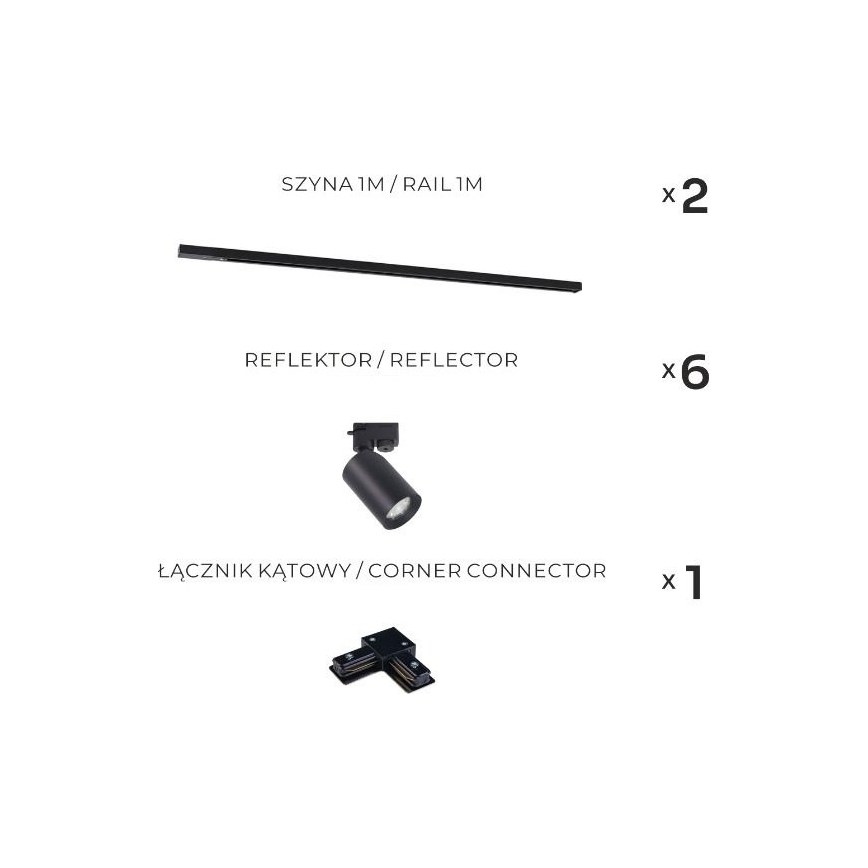 Zuma Line - Kiskospotti 6xGU10/35W/230V musta