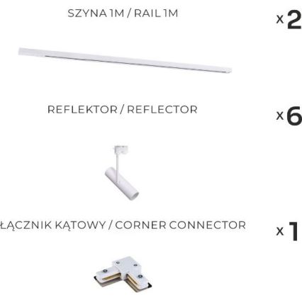 Zuma Line - Spottivalaisin kiskojärjestelmään 6xGU10/35W/230V valkoinen