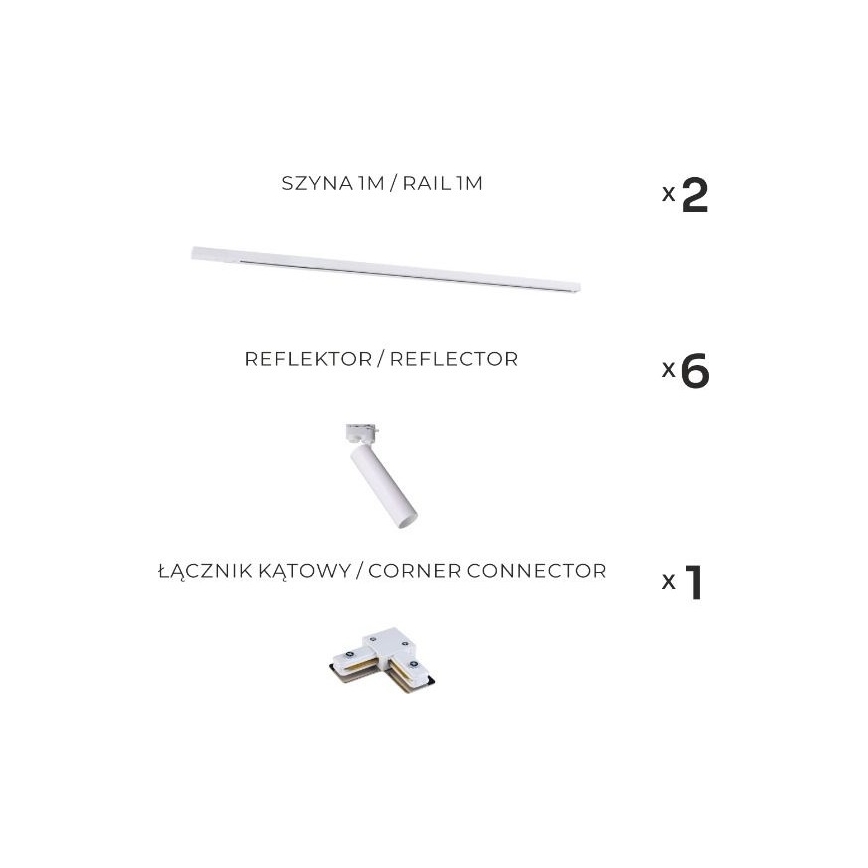 Zuma Line - Kohdevalaisin kiskojärjestelmään 6xGU10/35W/230V valkoinen