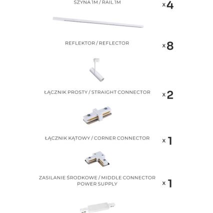 Zuma Line - Spottivalaisin kiskojärjestelmään 8xGU10/35W/230V valkoinen