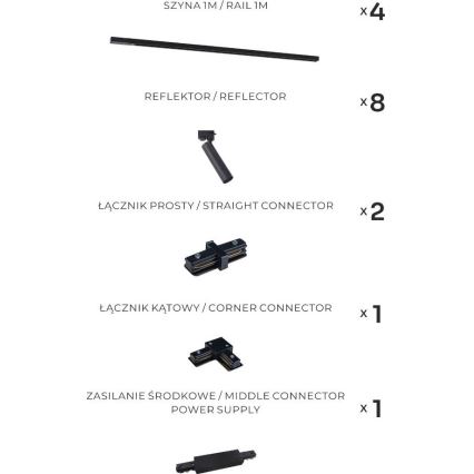 Zuma Line - Spottivalaisin kiskojärjestelmään 8xGU10/35W/230V musta