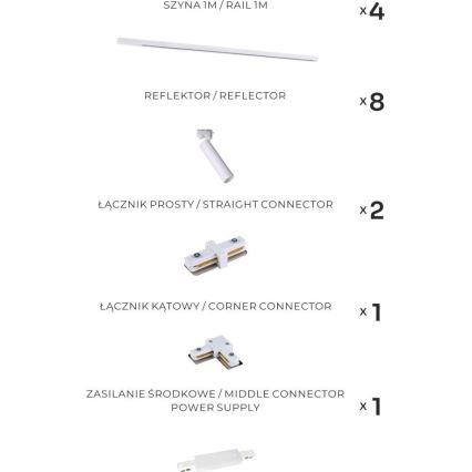 Zuma Line - Kohdevalaisin kiskojärjestelmään 8xGU10/35W/230V valkoinen
