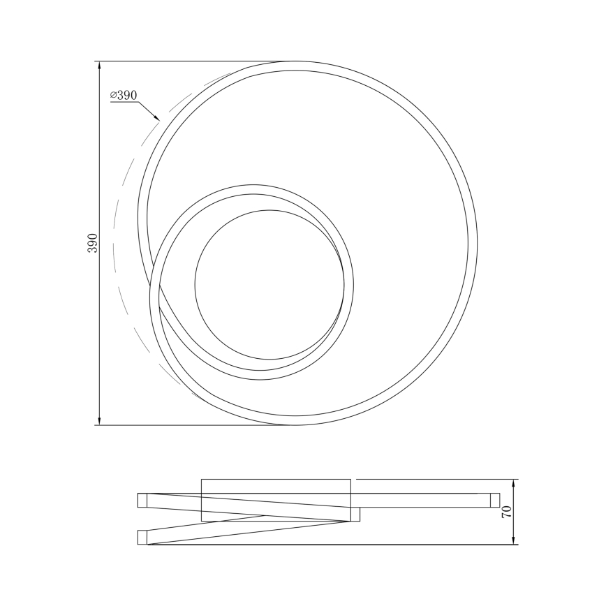 Zuma Line - LED-kattovalaisin LED/22W/230V valkoinen