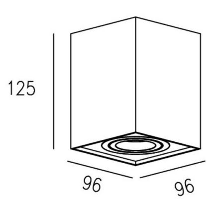 Zuma Line 89200 -WH - Kohdevalo QUADRO 1xGU10/50W/230V valkoinen