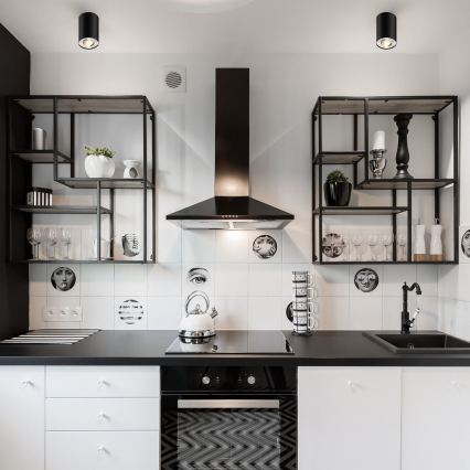 Zuma Line - LED RGBW himmennettävä kohdevalaisin 1xGU10/4,8W/230V musta + kaukosäädin