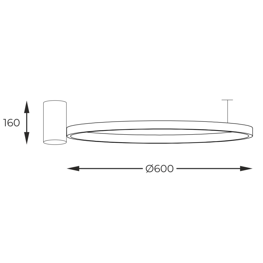 Zuma Line - LED-kattovalaisin LED/32W/230V 3000/4000/6000K halkaisija 60 cm musta