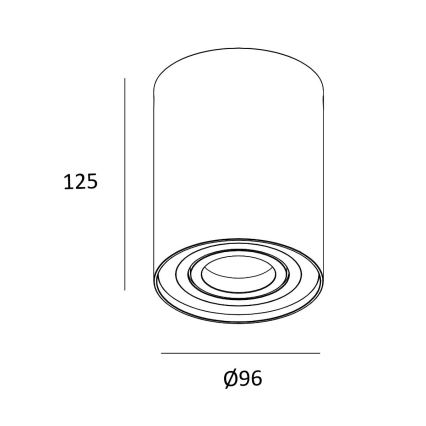 Zuma Line - Spotlight 1xGU10/50W/230V kulta