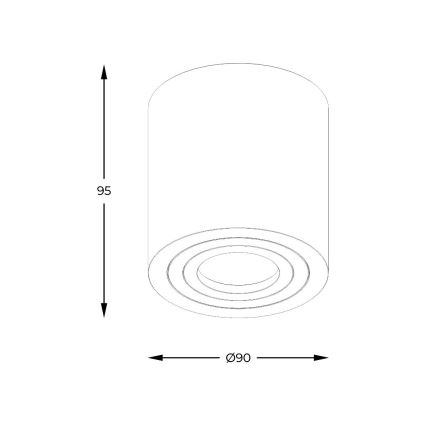 Zuma Line - LED RGBW himmennettävä kylpyhuoneen kohdevalaisin 1xGU10/4,8W/230V IP44 musta + kaukosäädin