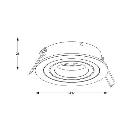 Zuma Line - Alakattoon asennettava valaisin 1xGU10/50W/230V, valkoinen
