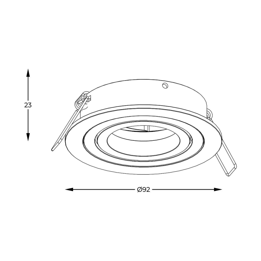 Zuma Line - Upotettava alasvalo 1xGU10/50W/230V musta