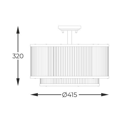 Zuma Line - Riippukattokruunu 5xE14/60W/230V musta