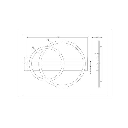 Zuma Line - LED-kattovalaisin LED/40W/230V