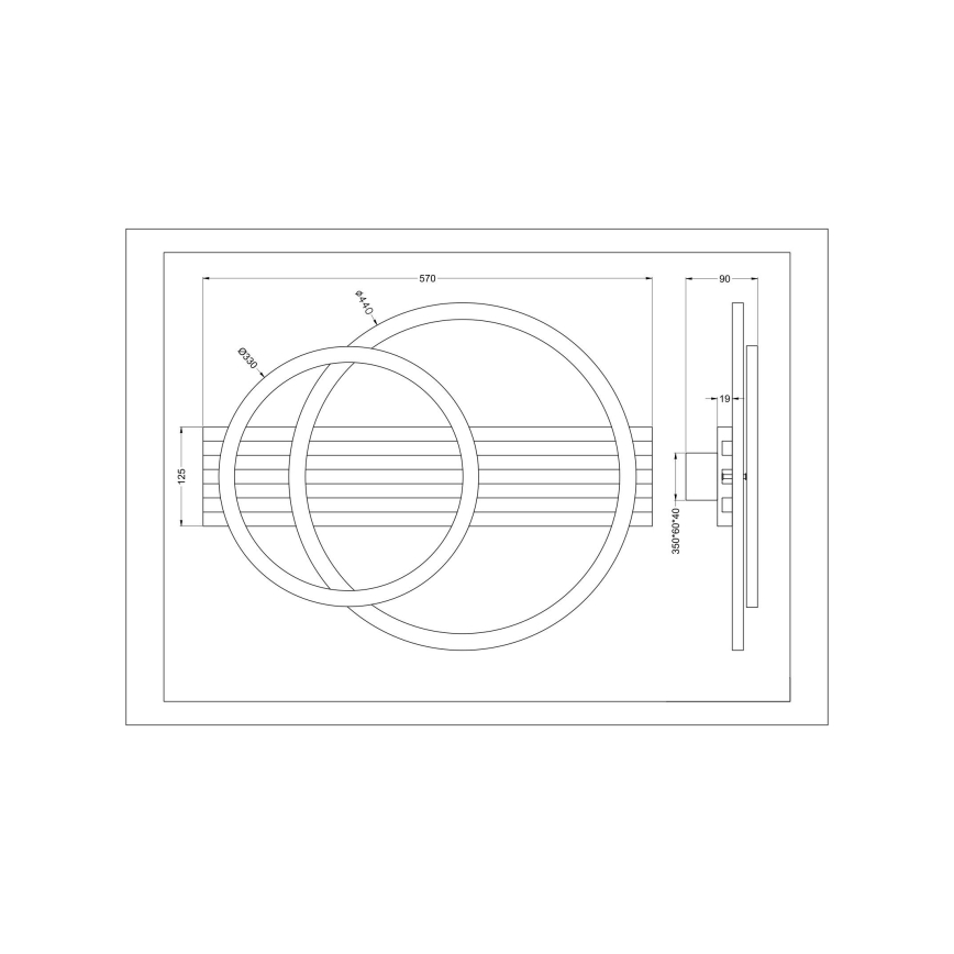 Zuma Line - LED-kattovalaisin LED/40W/230V