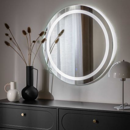 Zuma Line - LED-kylpyhuoneen seinäpeili integroidulla valaistuksella, 36 W, 230 V, 3000/4000/6000 K, Ø 80 cm, IP44
