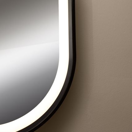 Zuma Line - LED Kylpyhuone seinä peili taustavalolla LED/24W/230V 3000/4000/6000K 70x50 cm IP44 musta