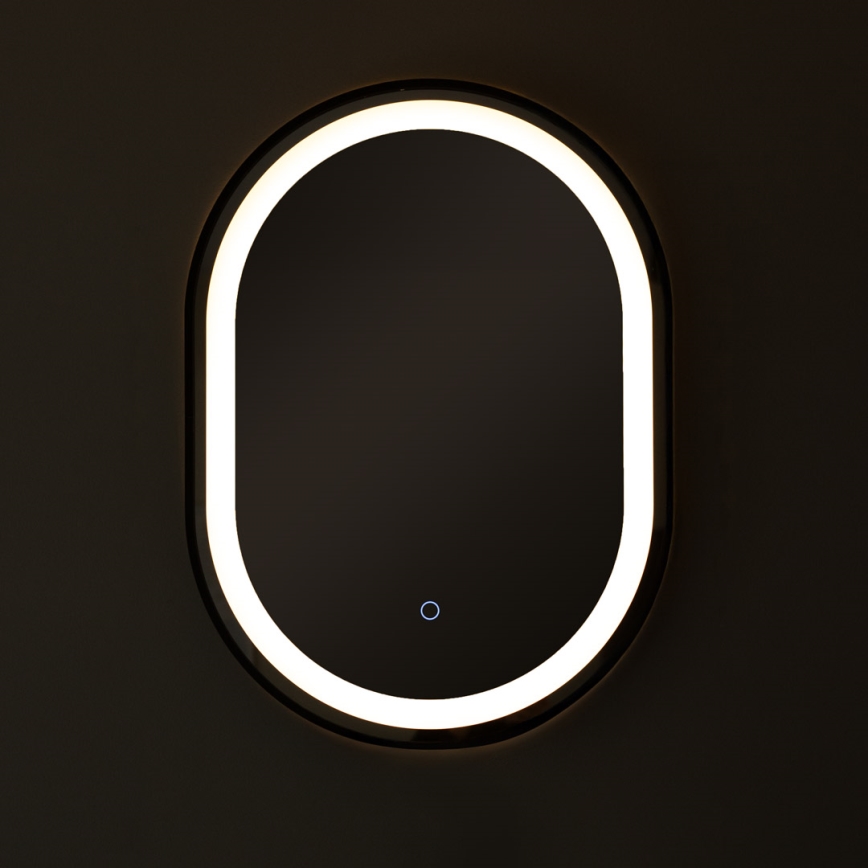 Zuma Line - LED Kylpyhuone seinä peili taustavalolla LED/24W/230V 3000/4000/6000K 70x50 cm IP44 musta