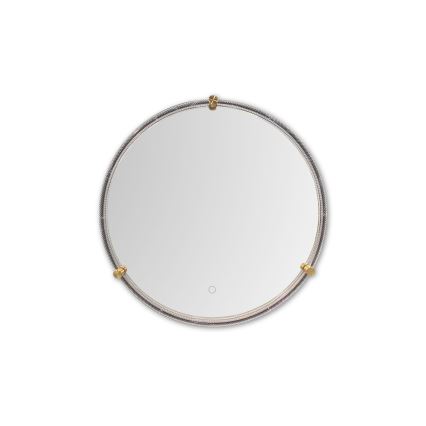 Zuma Line - LED Kylpyhuone seinä peili taustavalolla LED/24W/230V 3000/4000/6000K halkaisija 60 cm IP44 läpinäkyvä/kulta