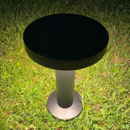 Zuma Line - LED himmennettävä aurinkokennolla ladattava pöytävalaisin LED/2W/2000 mAh IP44 musta