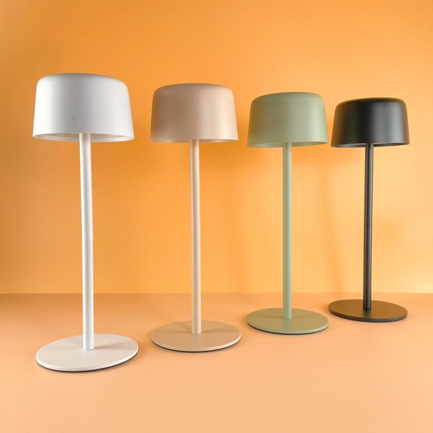 Zuma Line - LED himmennettävä ladattava pöytävalaisin LED/2W/1200 mAh IP44 valkoinen