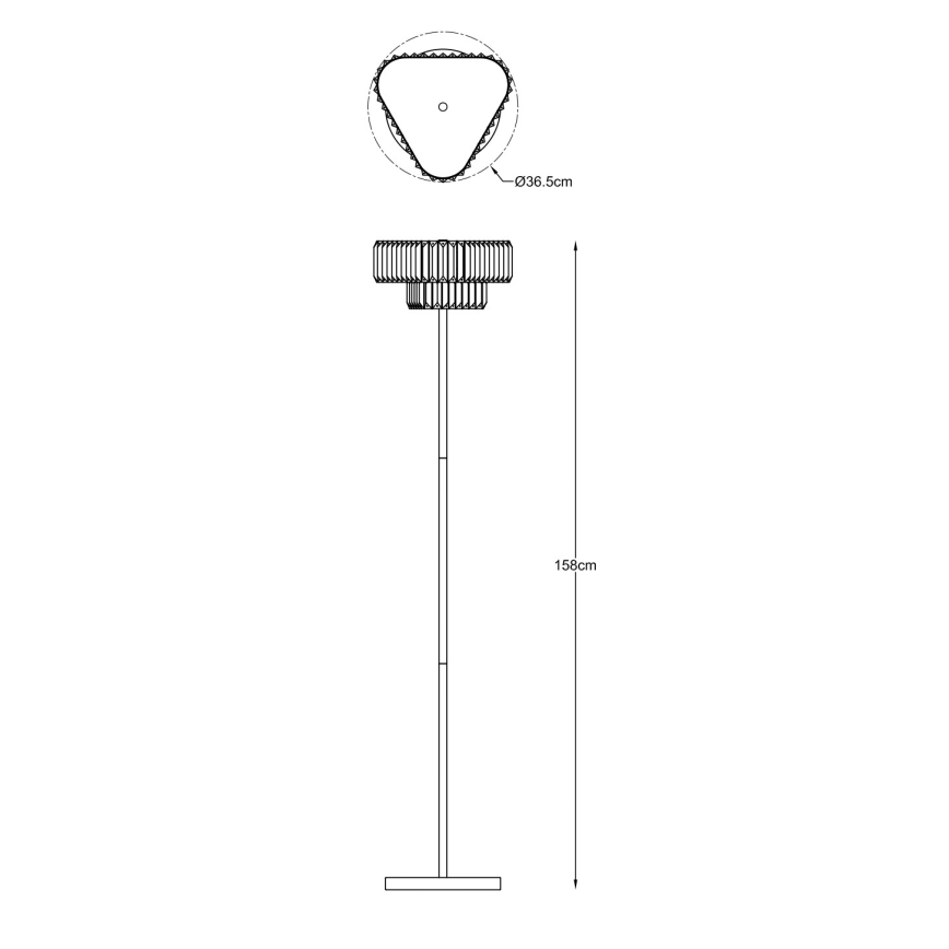 Zuma Line - Kultainen lattiavalaisin 3xG9/33W/230V