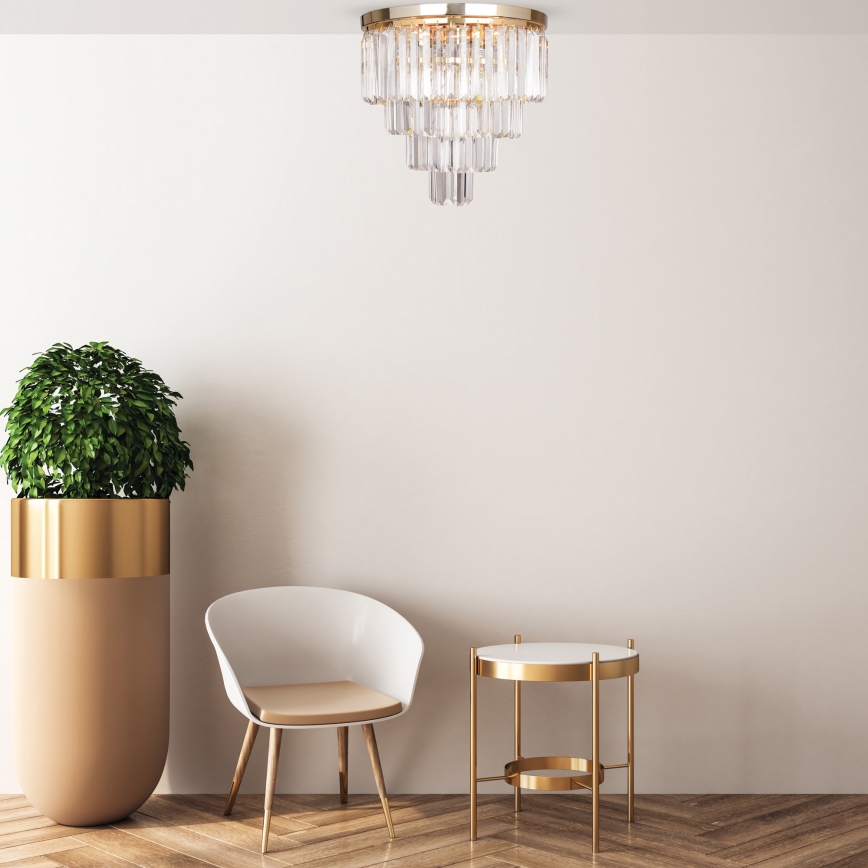 Zuma Line FC17106/4+1 -GLD - Kristallikattovalaisin AMEDEO 5xE14/40W/230V