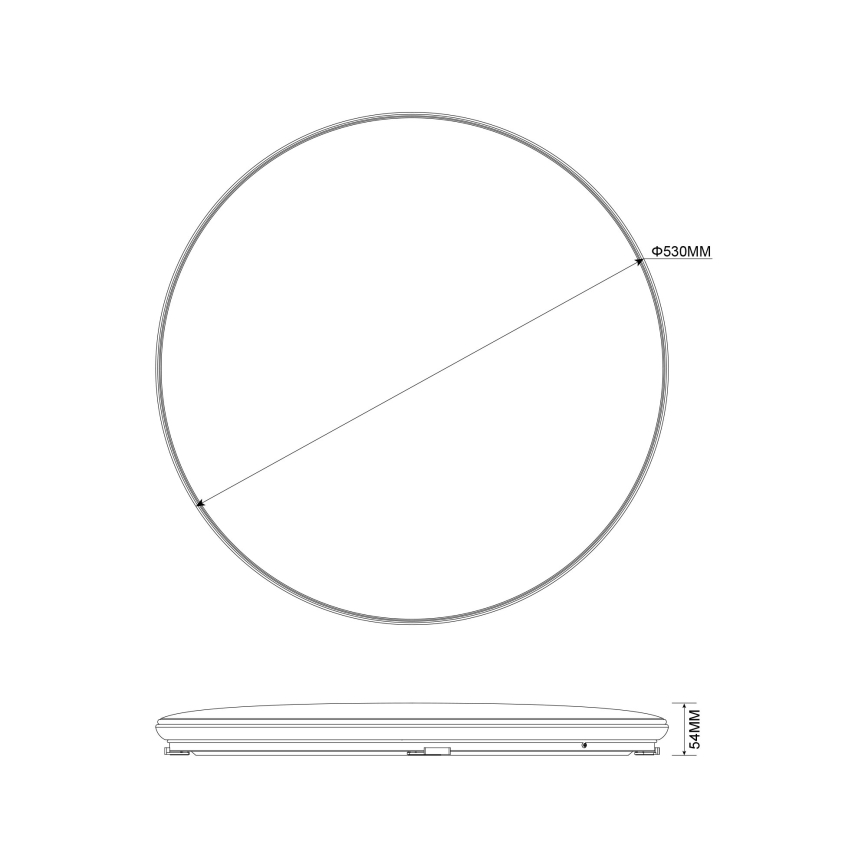 Zuma Line - Himmennettävä LED-kattovalaisin LED/48W/230V halkaisija 53 cm kiiltävä kromi
