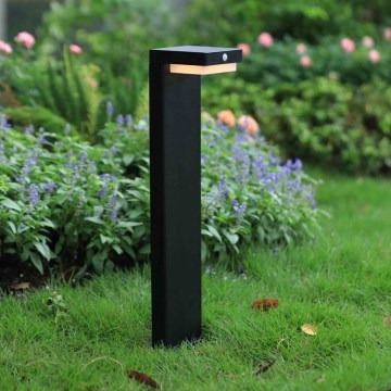 Zuma Line - LED aurinkokäyttöinen lamppu liiketunnistimella ja hämäräkytkimellä LED/4,5W/2000 mAh IP44 musta