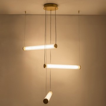 Zuma Line - LED himmennettävä riippuvalaisin kaapelilla LED/64W/230V 2700-6500K kultainen + kaukosäädin