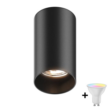 Zuma Line - LED RGBW himmennettävä kohdevalaisin 1xGU10/4,8W/230V musta + kaukosäädin