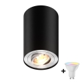 Zuma Line - LED RGBW himmennettävä kohdevalaisin 1xGU10/4,8W/230V musta + kaukosäädin