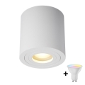 Zuma Line - LED RGBW himmennettävä kylpyhuoneen alasvalaisin 1xGU10/4,8W/230V IP44 valkoinen + kaukosäädin