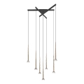 Zuma Line - LED-riippuvalaisin vaijerilla 7xLED/6W/230V musta/kultainen